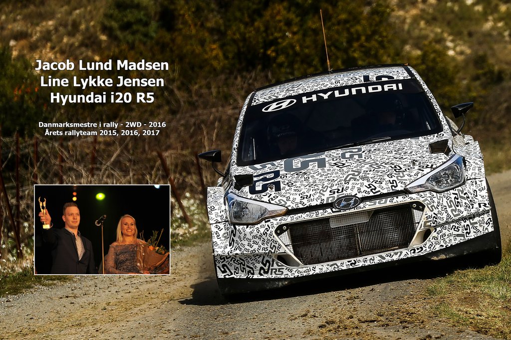 Jacob Madsen og Line Lykke Jensen kører i Hyundai i20 R5